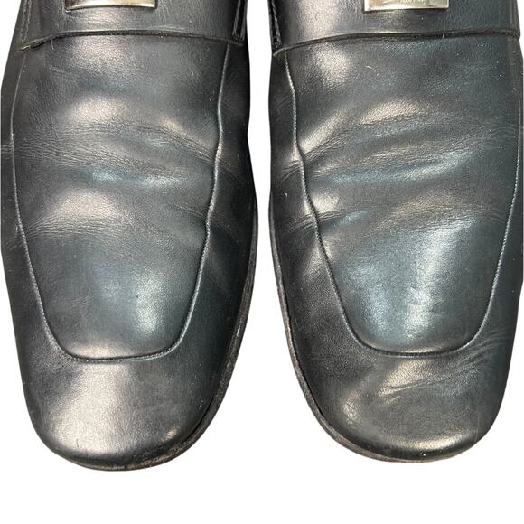 Vintage Gucci Men’s Florence Black Leather Slip On Loafers Size 8 D main image 4